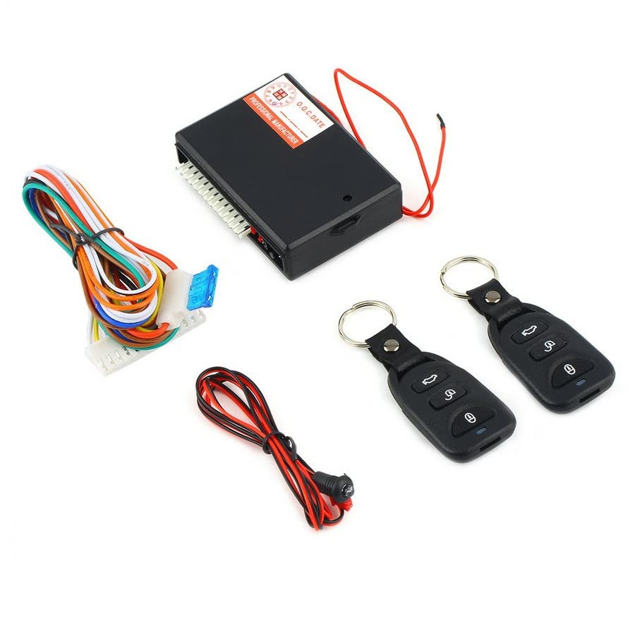Car Auto Remote Central Kit Door Lock Locking Vehicle Keyless Entry System with Remote Controller Car Styling Accessories - (Color Name: Black)