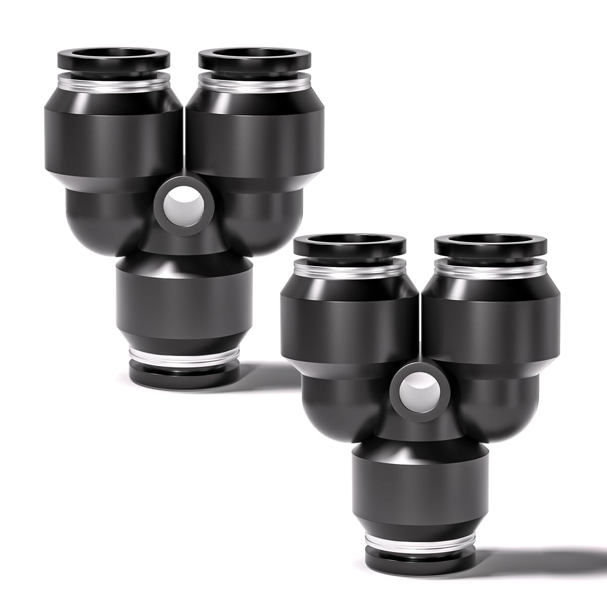 Innfeeltech 20 Pièces Connecteur Pneumatique 8mm Noir - Splitter Push To Connect, Raccord Rapide Pour Tuyaux Air