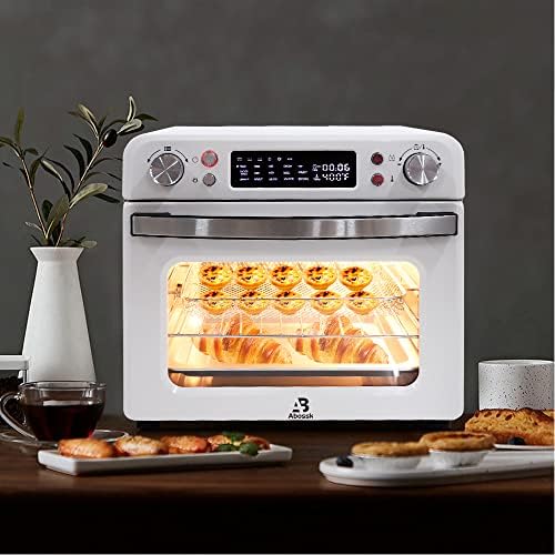 Friggitrice ad aria calda da 25 l, 1700 W, con 9 programmi, capacità 25 l,  5 accessori, con display LED, regolazione della temperatura e timer (doppio  pulsante bianco 25 litri) : Amazon.it: Casa e cucina