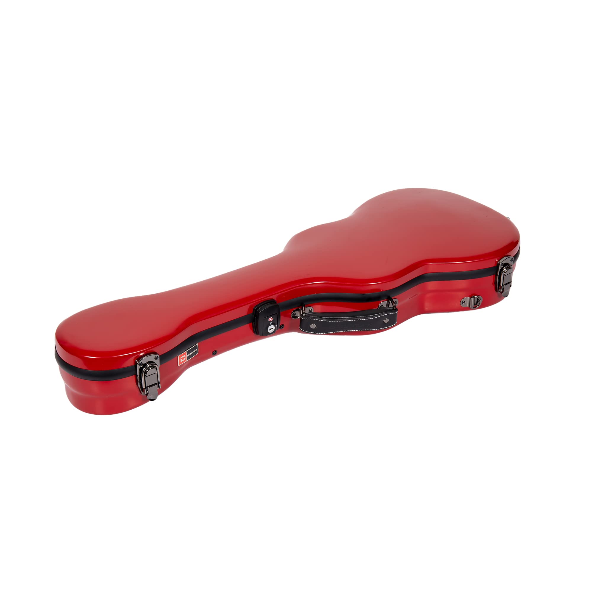 Crossrock CRF1020BURD Étui rembourré pour ukulélé baryton 100% fibre de verre 15 mm d'épaisseur Rouge