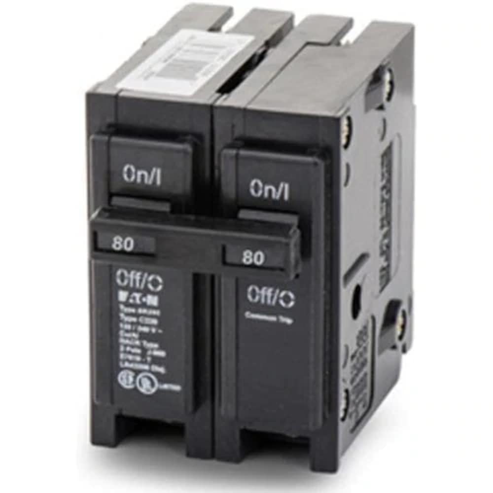 eaton br280 plug-on mount type br circuit breaker 2-pole 80 amp 120/240 volt ac, color