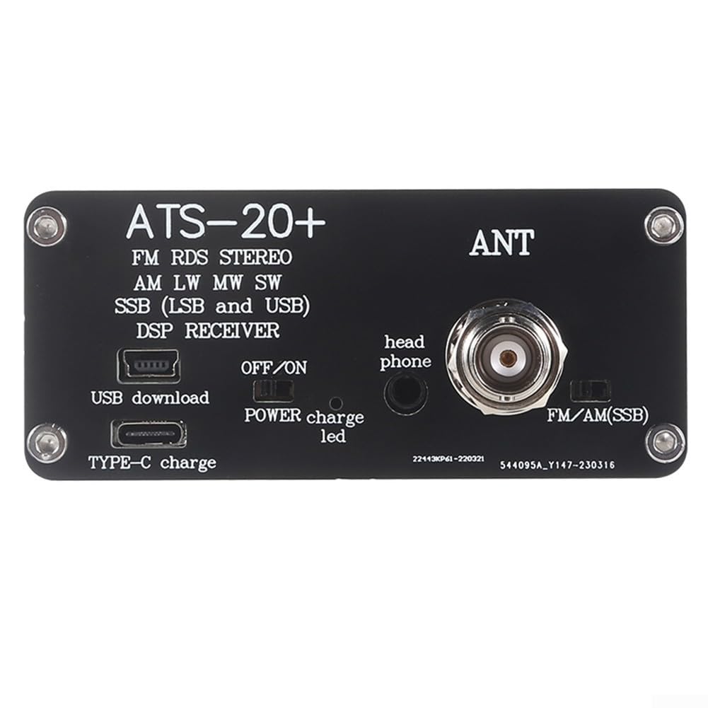 Radio Digitale Portatile, Ricevitore radio ATS 20+, Altoparlante ricevitore radio multi-banda portatile FM AM MW SW SSB (LSB e USB), 0,96 pollici per display OLED, Batteria 800mAh, 3.5 x 4.21 x 1.61in