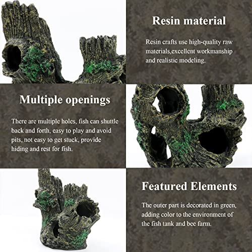 Luci LED a Bolle D'aria, Ornamenti per Acquari con Fori per Alberi, Illuminazione per Acquari a LED Colorati con Pompa Dell'aria, Valvole di Ritegno, Tubo Dell'aria, Adattatore di Alimentazione - Image 5