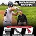 GoSports Baseball & Softball Rope Swing Trainer - Hitting System Training Equipment - Includes FLO BAT with 12 Foam Baseballs & Tote Bag