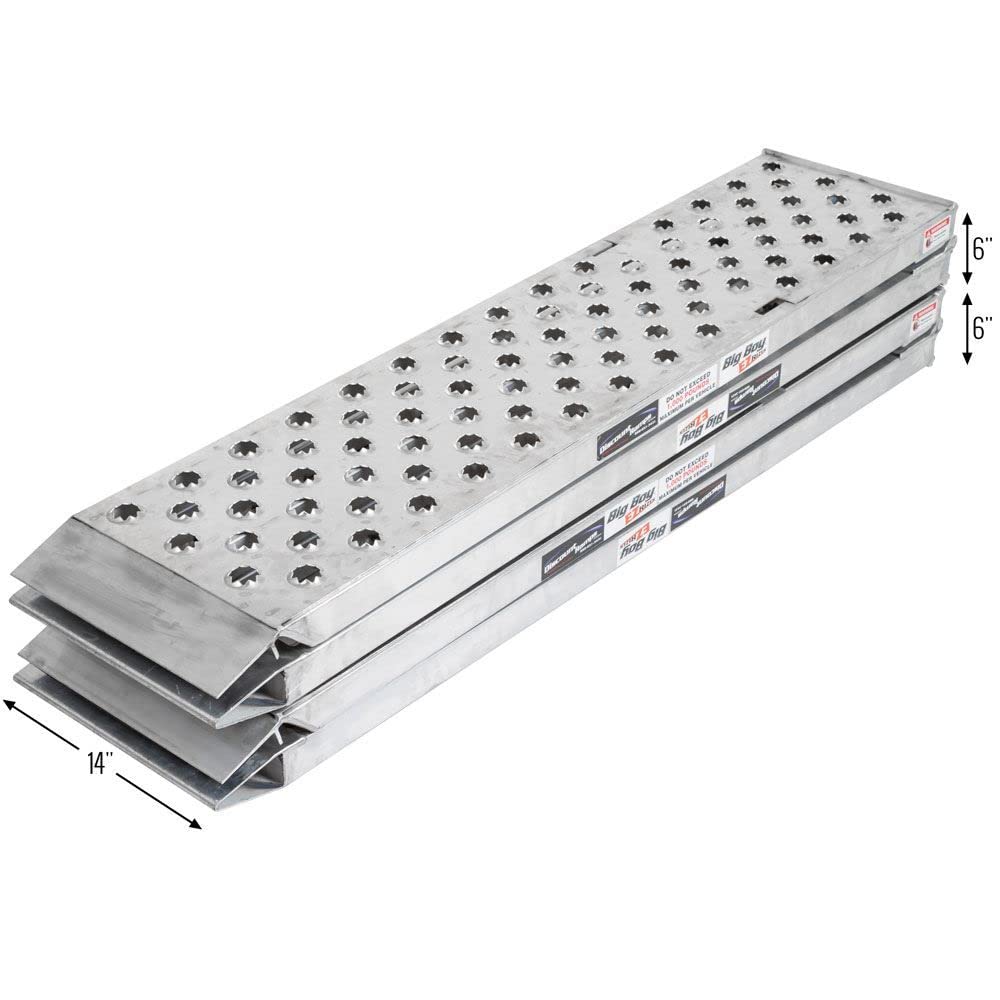 9' Big Boy Aluminum Folding Dual Runner Lawn Mower Ramps