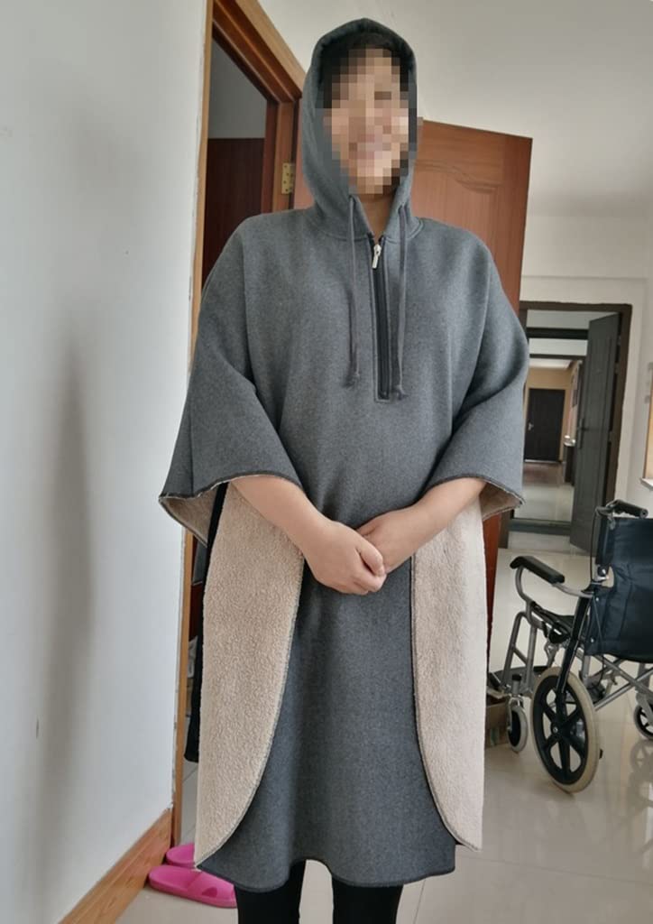 Capa Poncho Para Silla De Ruedas Protectores Térmicos Para Sillas De Ruedas Manuales Y Eléctricas, Mantas Cálidas Para Sillas De Ruedas A Prueba De Viento, Capas Con Capucha Para Sillas De Ruedas Cuan