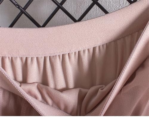 Women Big Hem Long Tulle Skirt Casual Simple Solid 3 Layers A Line High Waist Maxi Skirt3