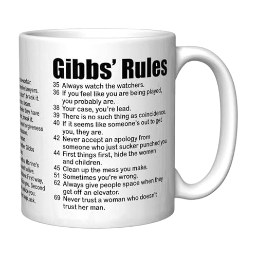 Rule Mug - Taza De Café De Cerámica 350 Ml, Taza De Té Diseño Divertido | Para Regalos Y Uso Diario, Excelente Para Usar En El Trabajo O En Casa Como Taza De Café Con Un Mensaje Diver