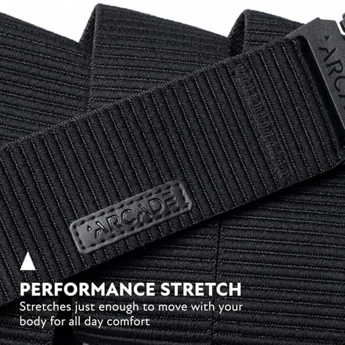 Image of Arcade Experience Unisex Belt, Heavy Duty Elastic Webbing, Non-Metal Travel Friendly Buckle