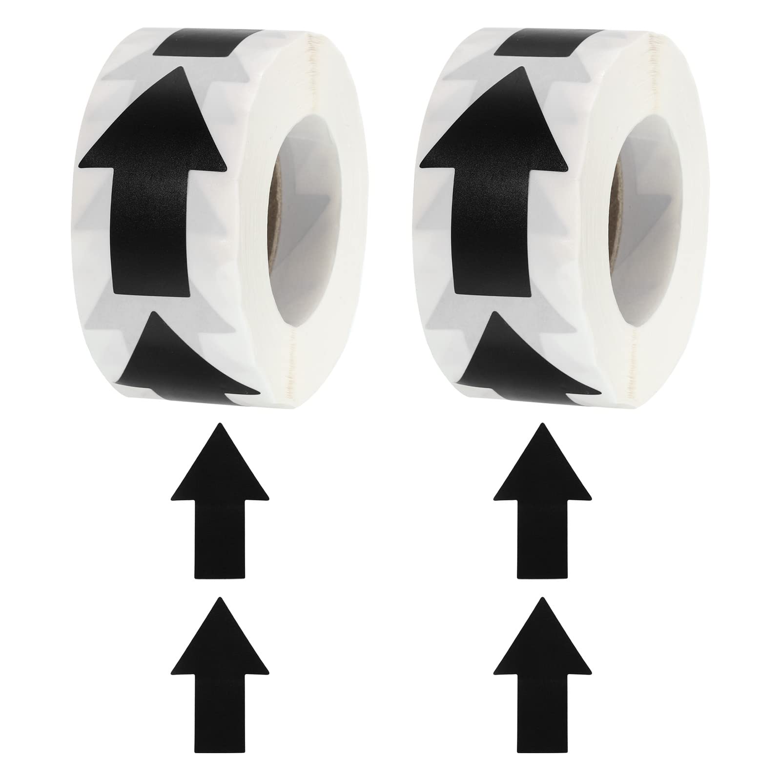 MECCANIXITY Arrow Sticker Labels 1000 szt. 3 x 5 cm czarne samoprzylepne znaki w kształcie strzałki do scrapbookingu DIY rzemiosło organizowanie zapasów