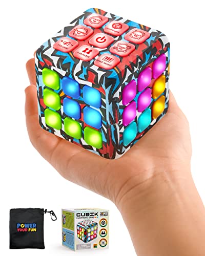 Power Your Fun Cubik LED Flashing Cube Memory Game