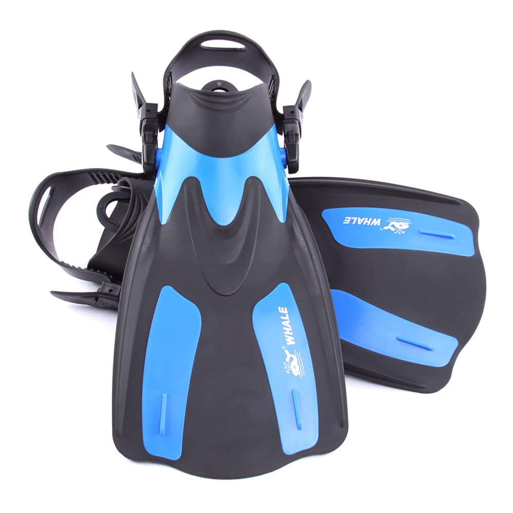 QUKAN Adult Short Snorkeling Swim Fins Flippers with Adjustable Heel Water Sports-image-19