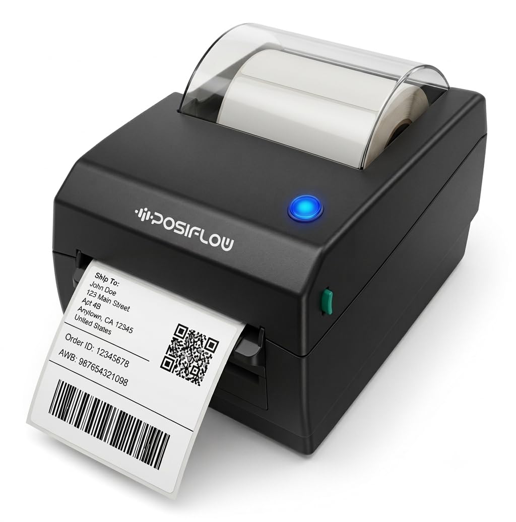 PSF20 2-Inch (58mm) Inkless Portable Bluetooth Thermal Label Printer, Receipt & Barcode Printing, USB, Mobile & PC Support, 200 Labels Included, Black/White — Amazon image 9