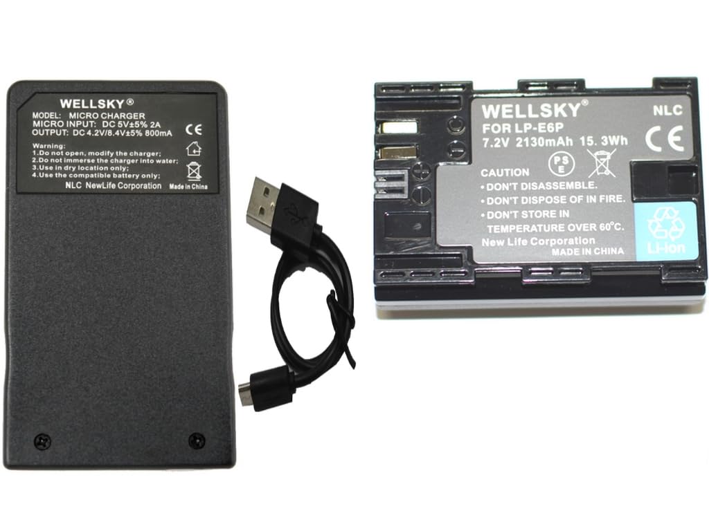 Amazon | WELLSKY LP-E6P LP-E6NH LP-E6N LP-E6 互換バッテリー