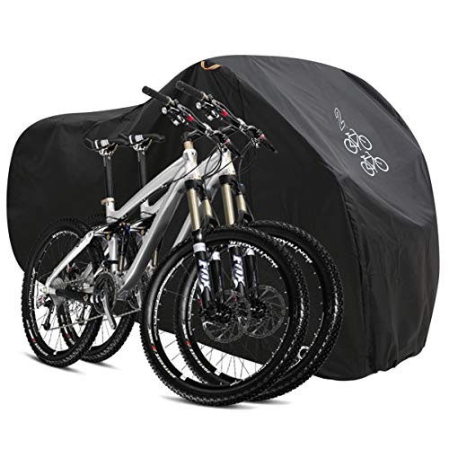 Gazeer Bicycle Cover with Lock Hole Reflective Safety Loops for 29er Mountain Road Electric Bike Motorcycle Cruiser Outdoor Storage, Waterproof, Anti-UV, Heavy Duty Ripstop Material 210D