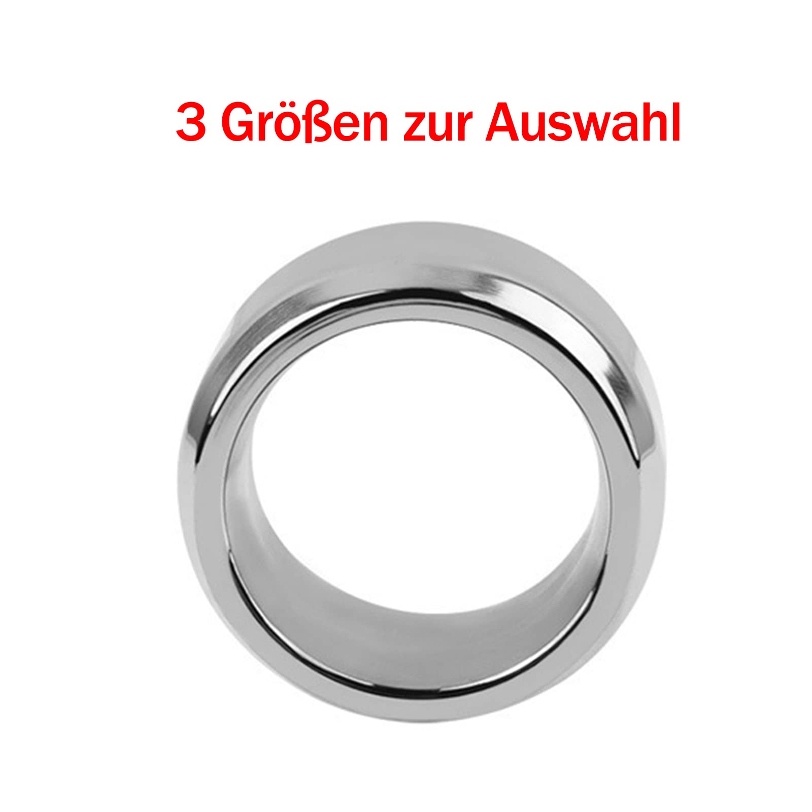 Anello per pene in acciaio inossidabile Anello per pene in metallo Anello per testicoli Anello per bondage Anello per il piacere Anello per il glande per un'erezione dura e duratura Giocattolo(Ø23mm)