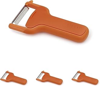 Joseph Joseph SafeStore Peeler, One Size, Orange (Pack of 4)