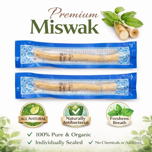 Image of Natural Miswak Stick Pack of 2 | Original Peelu Miswak for Teeth Cleaning | Herbal Toothbrush | Vacuum Packed Fresh Miswak Sticks