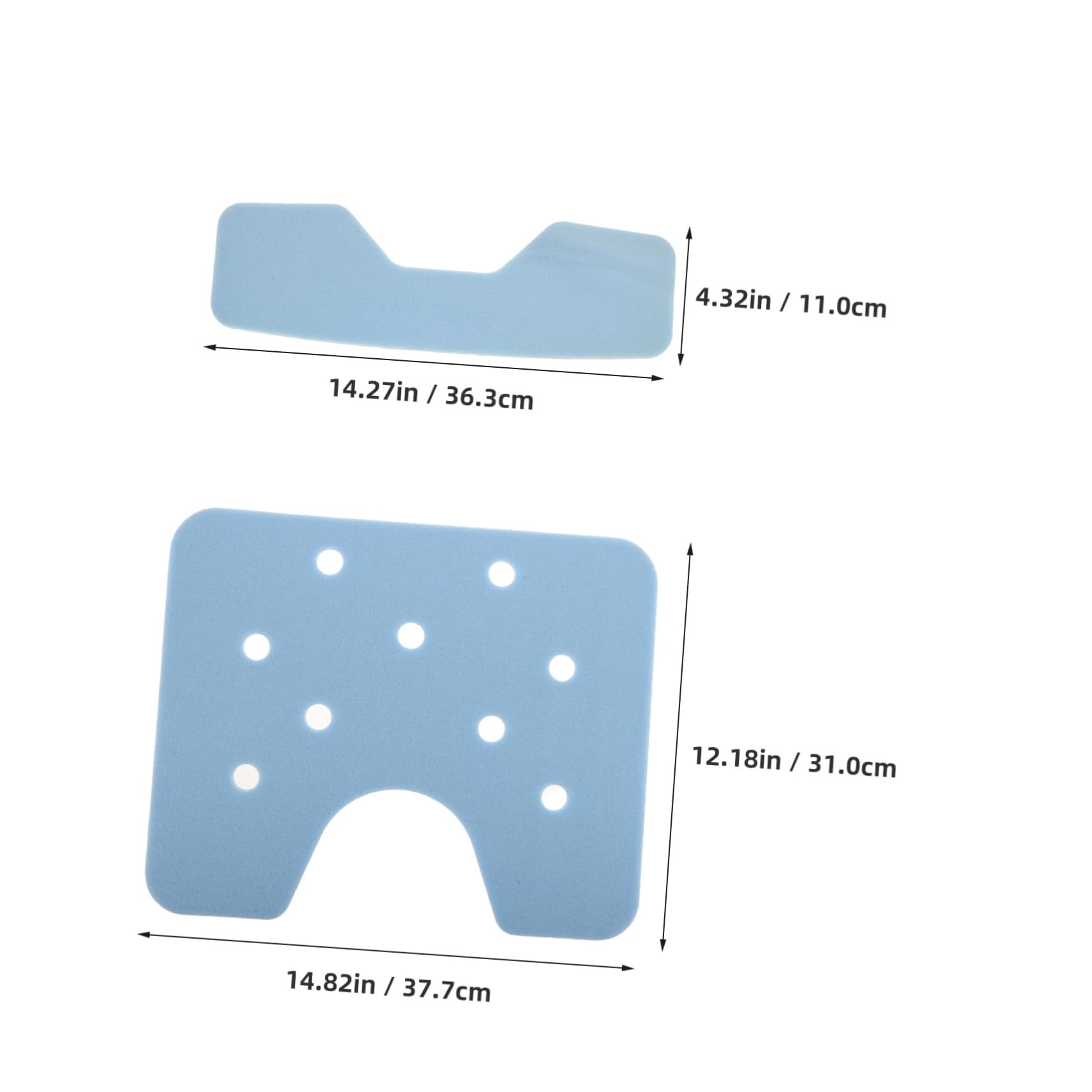 Gogogmee Seat Pad 2 Pack Anti-Slip Waterproof Breathable for Shower Bench Bath Chair Toilet Se