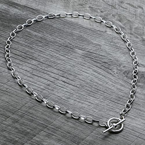 Choker Necklace Toggle Clasp in Sterling Silver4
