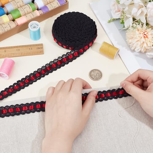 Ruban de dentelle noire 9 mètres accessoire mercerie scrapbooking et customisation
