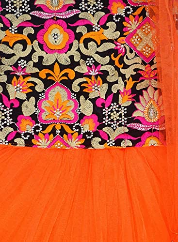 Image of A.T.U.N. (ALL THINGS UBER NICE) Girls Synthetic Readymade Lehenga Choli and Dupatta Set | Ethnic Wear Clothing Set for Festival Occasions