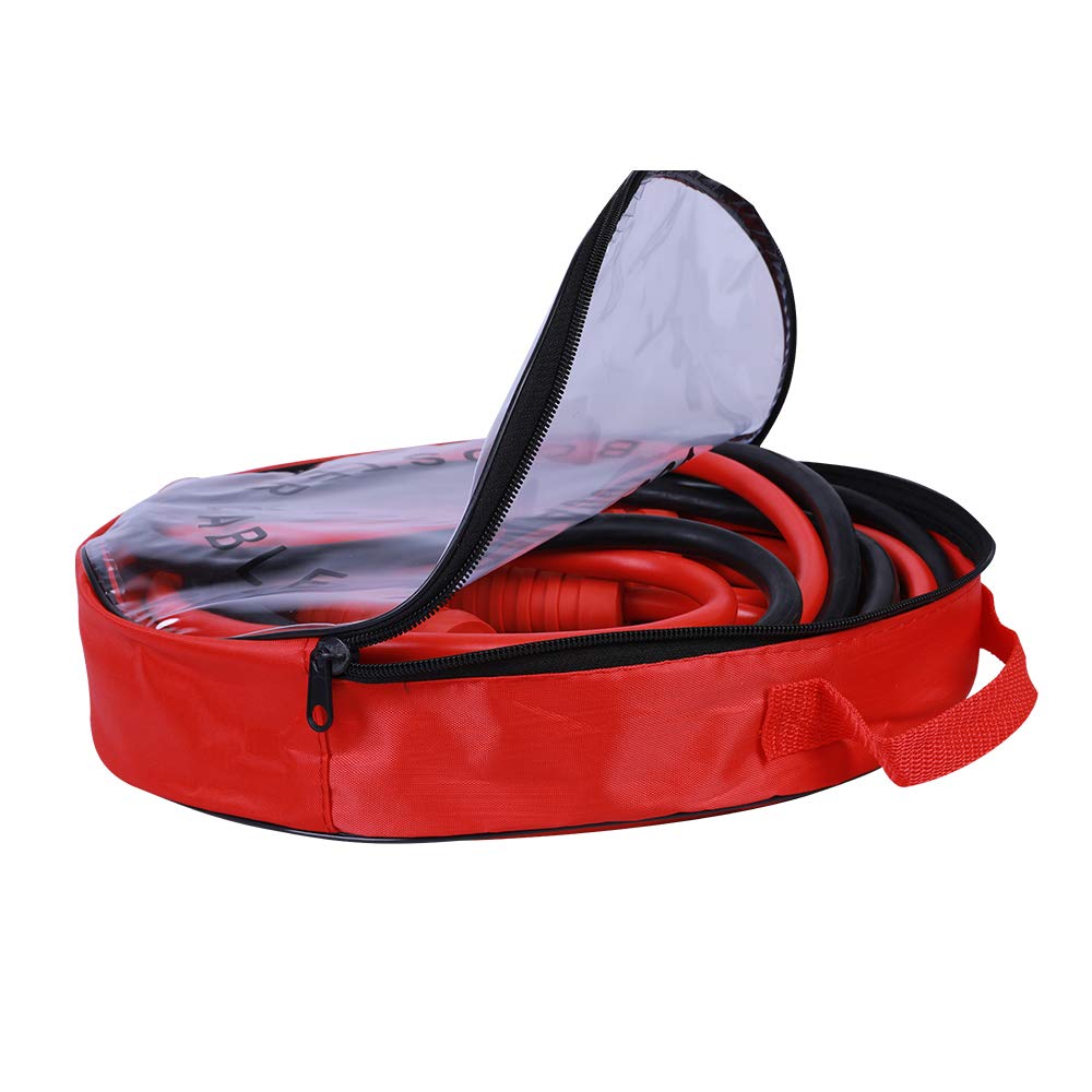 ZESUPER Hochleistungs-Starthilfekabel, Auto-Kabel, 1200 A, 2 Gauge, 6 m, Tragetasche (1200 A)