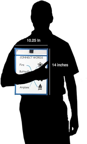 Miniatura 6 de Clipco Mangas de bolsillo de borrado en seco de colores surtidos (paquete de 6)