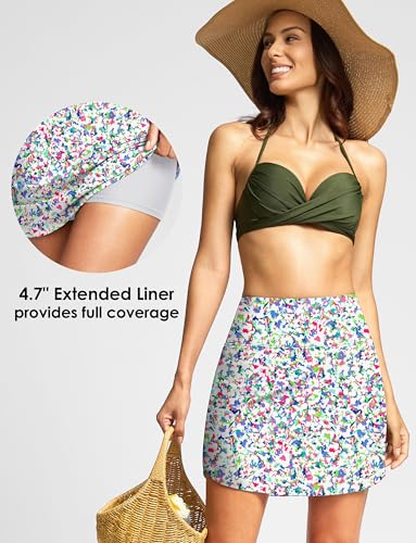 Image of Viodia Women's 18 inch /20 inch Long Swim Skirt High Waisted Modest Swimsuits Skirt Bathing Suit Tummy Control Swim Bottoms
