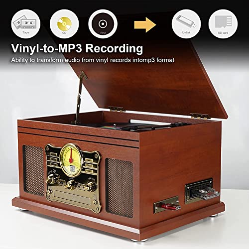 Platine Vinyle Bluetooth à Trois Vitesses et Haut-parleurs stéré, Convertisseur de Vinyle LP en MP3 avec CD, Lecteur de Cassette, Radio FM,Aux in et Prises Casque - Les Beatles, Paul McCartney, John Lennon, RIngo Starr, George Harrison Platine Vinyle Bluetooth à Trois Vitesses et Haut-parleurs stéré, Convertisseur de Vinyle LP en MP3 avec CD, Lecteur de Cassette, Radio FM,Aux in et Prises Casque – Image 4