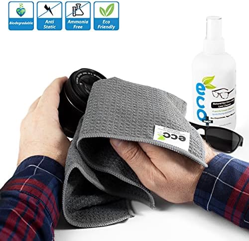 Ecomoist Natural Lens Eyeglass Optical Cleaner 250ml Ecofriendly Microfibre Towel Sun Reading glasses Does not harm the Coating of Glass Lens