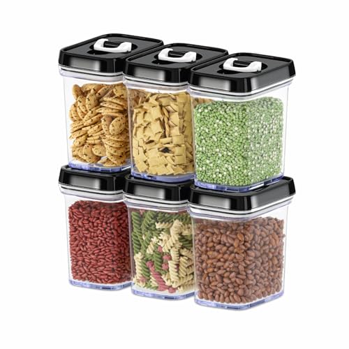 DWËLLZA KITCHEN Airtight Food Storage Containers with Lids – 6 Piece Set Air Tight Kitchen...