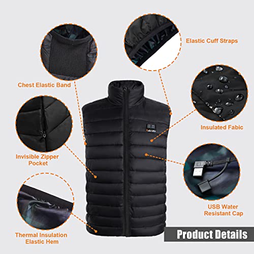 Eskreka Heated Vest For Men With Battery Pack Included, Lightweight Mens Electric Vest, Heated Jackets For Men Rechargeable #TOP2