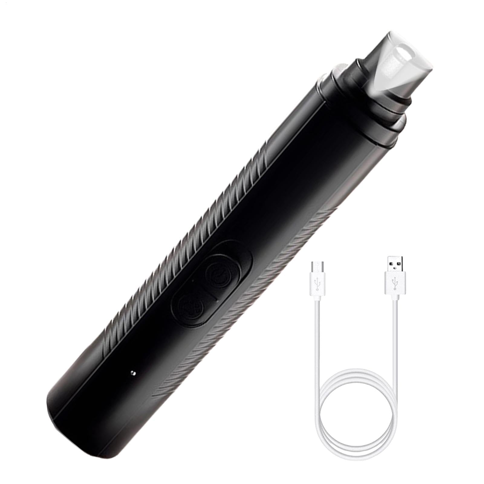 Nagelschere für Haustiere, Haustier-Nagelschleifer, Hundepfotenschneider, kabelloser LED-Elektrohund, leiser Katzennagel, professionelles Pflegewerkzeug for C(Black)
