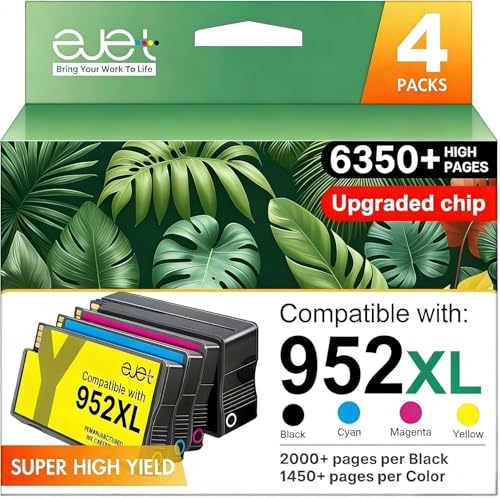 ejet 952XL Ink Cartridges Combo Pack High Page Yield (4-Pack)...