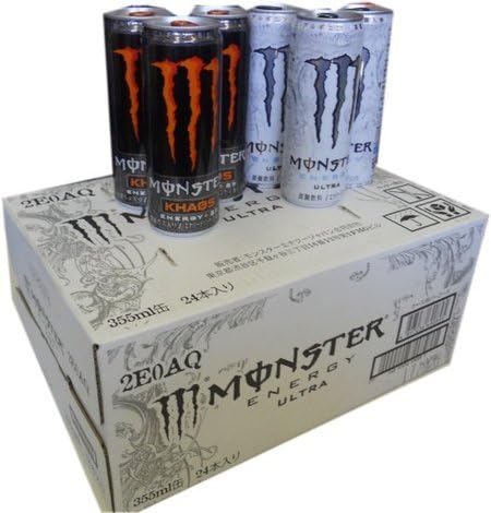 Amazon Co Jp モンスターエナジードリンク カオスとウルトラ ハーフ ハーフ 355ml缶 24本入り １ケース 食品 飲料 お酒 通販