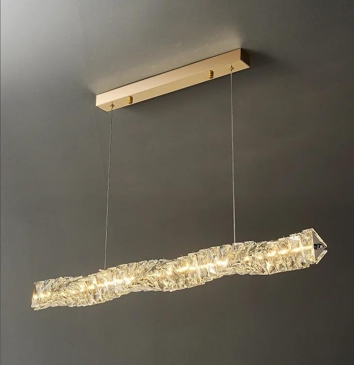 Lustre en cristal LED résolvant le manque de clarté des grands salons 120cm