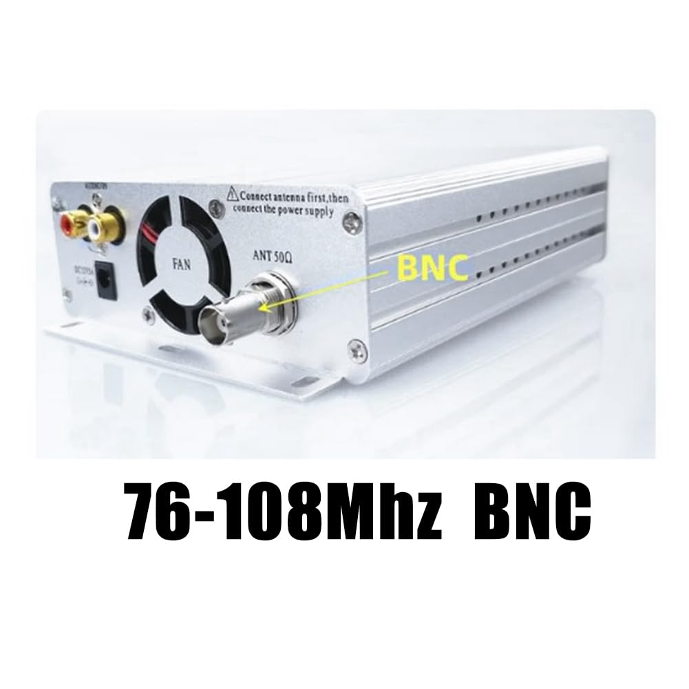 yasoe Trasmettitore FM Stereo 15W Radio FM 76-108Mhz BNC Multifunzionale Portatile Trasmettitore Pratico Durevole Facile da Installare