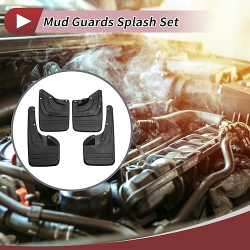 Image of 1 Set Mud Flaps Splash Guards for Toyota Fortuner 2010-2015 Front and Rear Mud Guards W /Mount Accessories