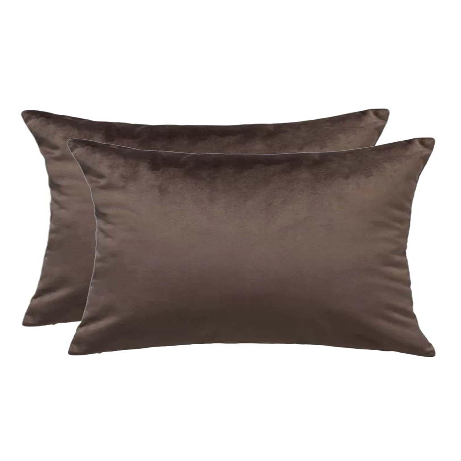 Throw Pillow Cases Set Of 2 Velvet Decorative Cushion Covers With Zipper｜Sofa Pillow Cases 12x20 18x18 20x20 24x24 Inch Couch Living Room Cushion Protector Cover