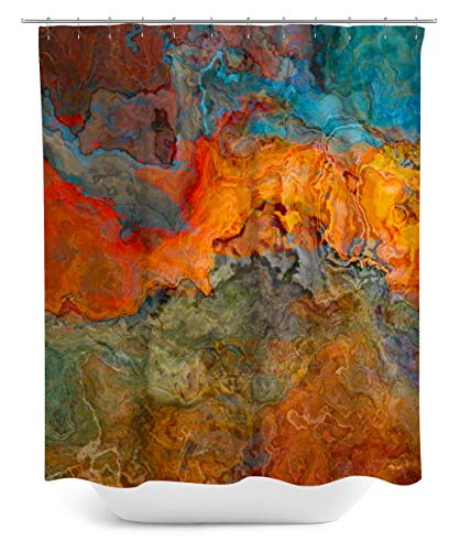 Abstract art shower curtain, southwest bathroom decor (Copper River) Abstract art shower curtain, southwest bathroom decor (Copper River)