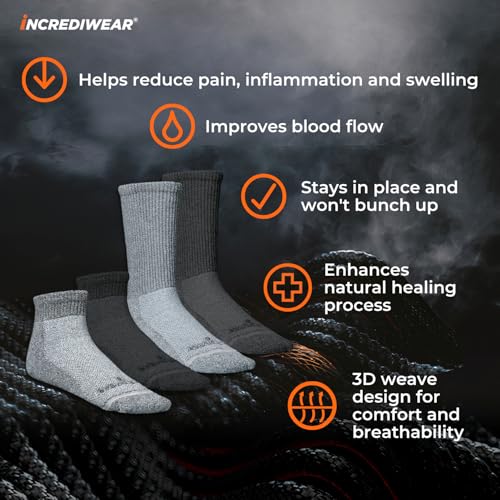 Incrediwear Circulation Socks – Women’s & Men’s Crew Socks for Foot Circulation4