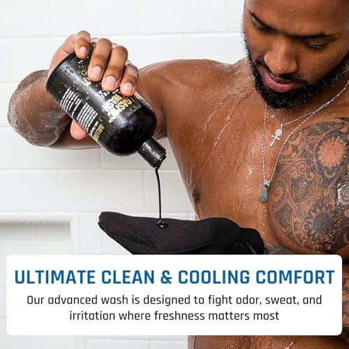 Image of Derm Dude BallGasmic Ball Wash for Men - Anti-Chafing Body Wash with Activated Charcoal for Private Parts | Groin Cleanser & Odor Control Shower Gel - Coconut Rush Scent, 16oz