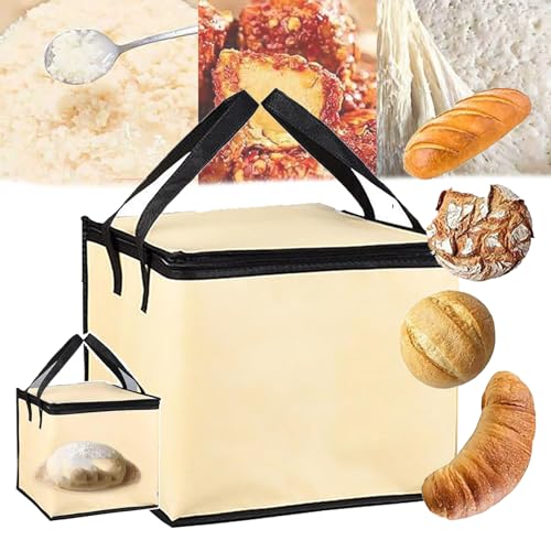 Horno de masa madre (20-50 L), recipiente reutilizable para masa madre, con calentador y asa, 3 velocidades, calentamiento a baja temperatura, para hacer pan y yogur.,20L