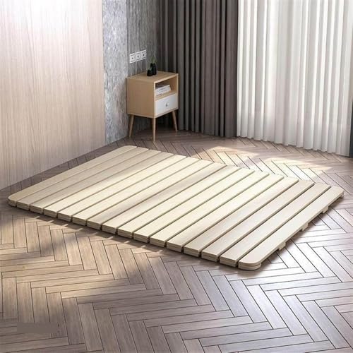 Mat Solid Wood Bed Boards Breathable Plate Foldable Plate Futon Frame FoldingFolding Floor Slatted Frame,Japanese Floor Futon Mattress Fold Rollable Hard Bed Board Solid Wood Futon Frame Wai