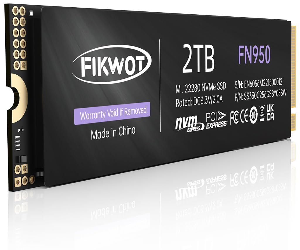 Amazon.co.jp: Fikwot FN950 2TB NVMe SSD PCIe Gen4x4 M.2 2280