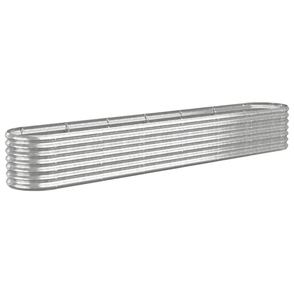 VIDAXL Raised Garden Bed - Galvanised Steel - Silver - 36 x 40 x 260cm