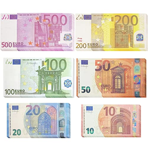 120 Blätter Prop Money,Copy Money,Euro Money to Play,Spielgeld Set, Rechengeld für Spielzeug, Spielgeld für Kinder Kaufladen,Spielzeug Set, Spielzeug für Kinder (20 x 10, 20, 50, 100, 200 und 500 €) Cover