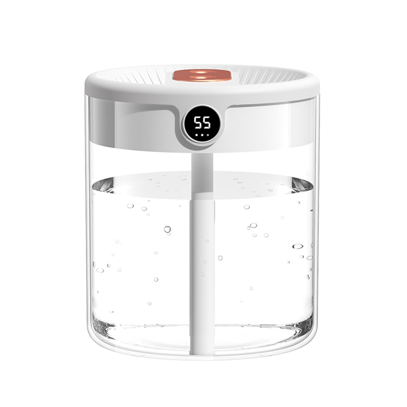 Humidifier for Bedroom, 2L Cool Mist Humidifier for Home Baby, Humidity Sensor, 20H Last, Easy to Fill & Clean, Quiet Air Humidifiers for Large Room Office Nursery Plants (White)
