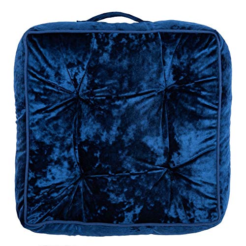 Safavieh Primrose Glam 18-Inch Navy Velvet Square Floor Pillow, 0 #TOP1